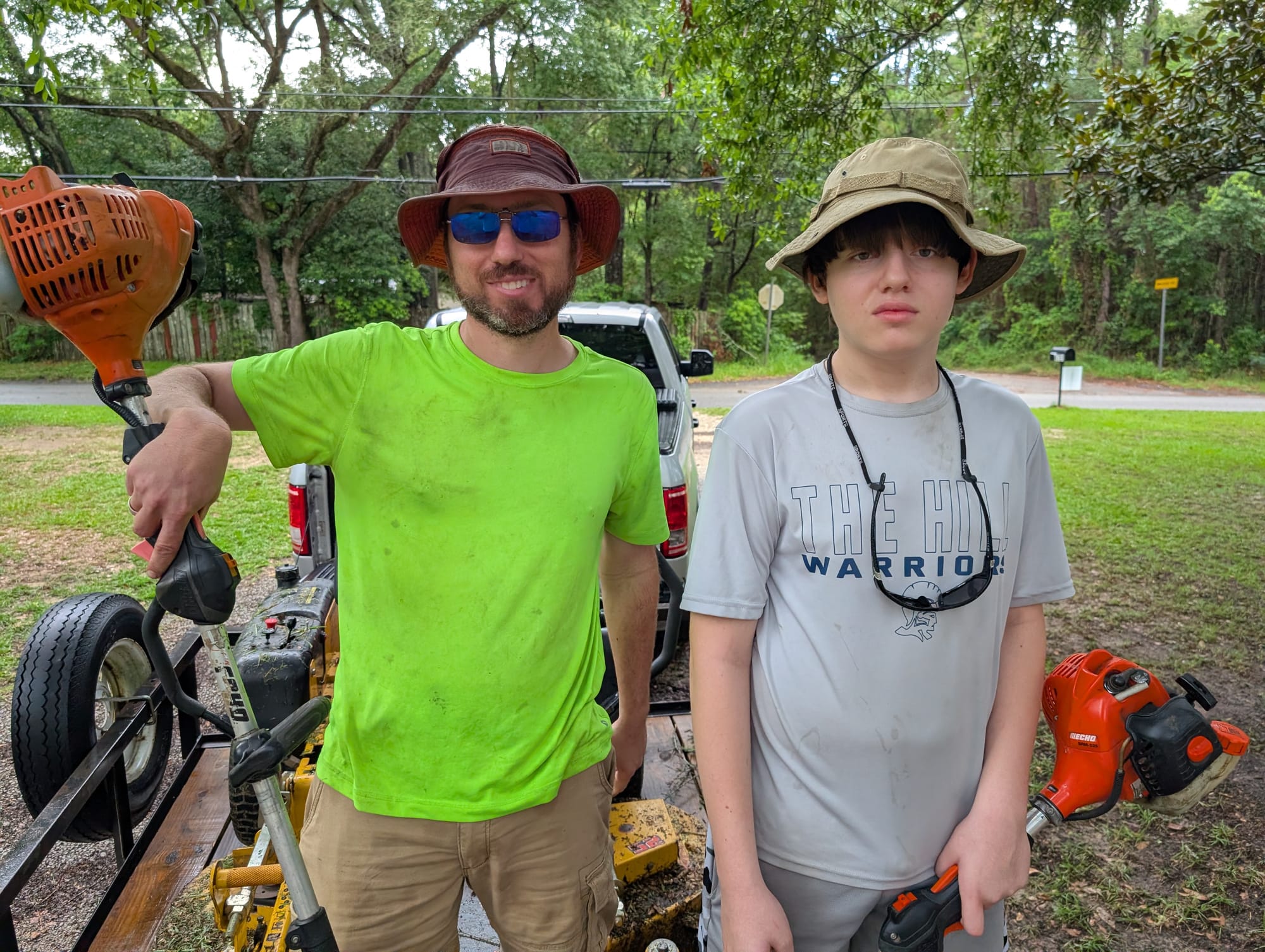 Freeland Lawn Care crew after completing a job